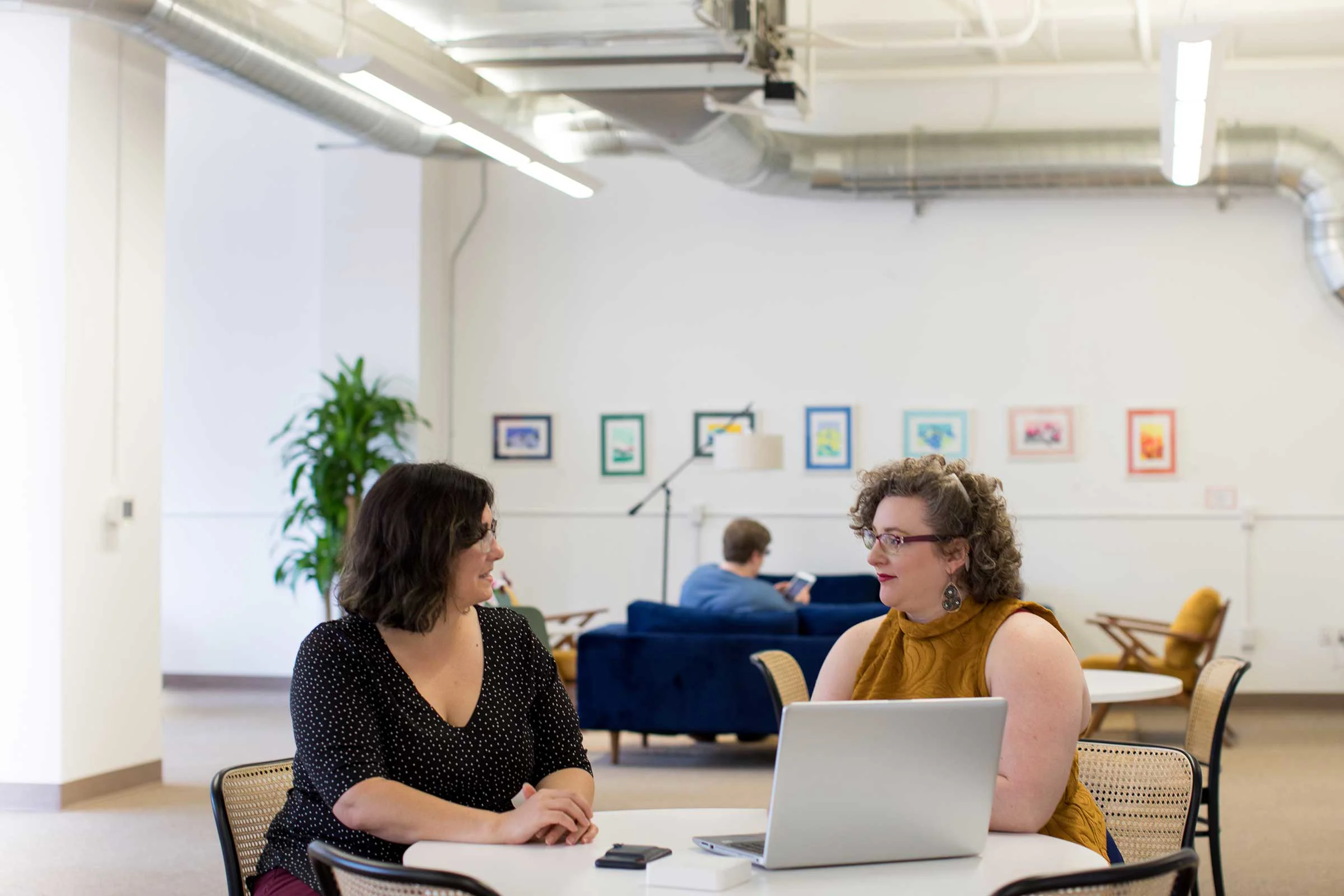 Plus size office workers